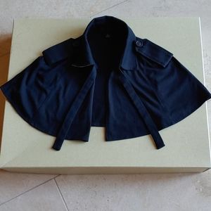 NWOT Burberry Black Novacheck Capelet